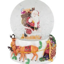 Sale 6.5" Santa Delivering Gifts Musical Christmas Snow Globe Snow Globes