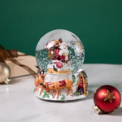 Sale 6.5" Santa Delivering Gifts Musical Christmas Snow Globe Snow Globes