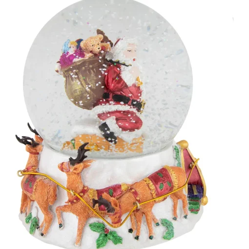 Sale 6.5" Santa Delivering Gifts Musical Christmas Snow Globe Snow Globes