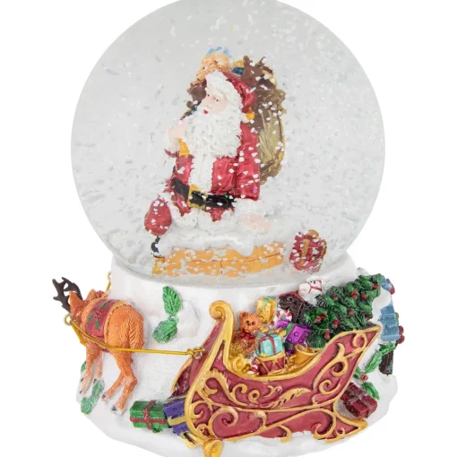 Sale 6.5" Santa Delivering Gifts Musical Christmas Snow Globe Snow Globes