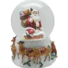 Best 6.75" Santa Going Down the Chimney Musical Christmas Snow Globe Snow Globes