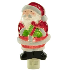 Clearance 6.75" Santa with Gift Frosted Christmas Night Light Night Lights