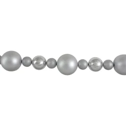Discount 6' Shatterproof Ball 3-Finish Silver Splendor Christmas Garland Pre Decorated