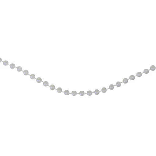 Hot 15' Shiny Clear Iridescent Beaded Christmas Garland Beaded