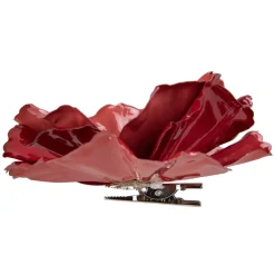 4.75" Shiny Coral Pink Poppy Clip Christmas Ornament Garden & Floral