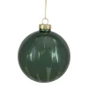 New 4" Shiny Green Glass Christmas Ball Ornament Glass|Ball Ornaments
