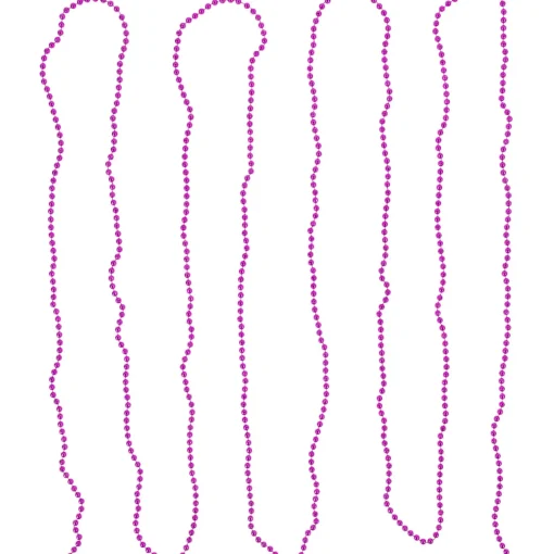 Sale 15' Shiny Pink Beaded Christmas Garland, Unlit Beaded