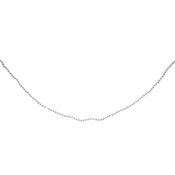 Online 15' Shiny Silver Metallic Faceted Beaded Christmas Garland - Unlit Beaded