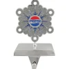 Best 6.5" Silver and Blue "PEPSI" Snowflake Christmas Stocking Holder Stocking Holders