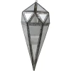 Online 10.5" Silver and Clear Mirrored Geometric Framed Drop Christmas Ornament Finials|Pendants