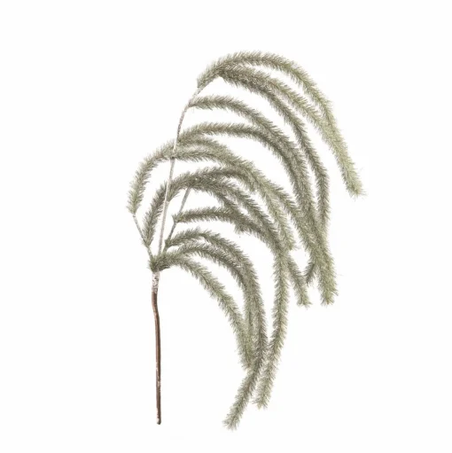 New 45" Silver and Green Glitter Weeping Pine Artificial Christmas Spray Sprays, Picks & Branches