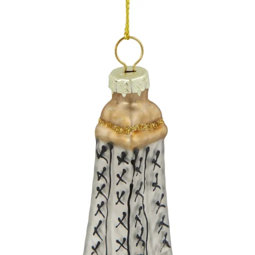 4.75" Silver Eiffel Tower Glittered Christmas Glass Hanging Ornament Travel & Destinations