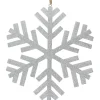 Outlet 11.75" Silver Glitter Drenched Snowflake Christmas Ornament Icicles|Snowflakes