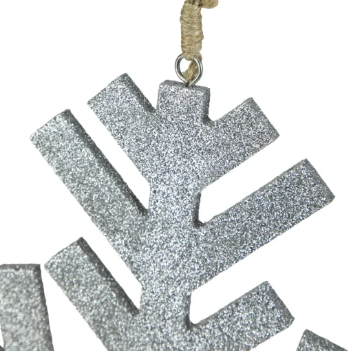 Outlet 11.75" Silver Glitter Drenched Snowflake Christmas Ornament Icicles|Snowflakes