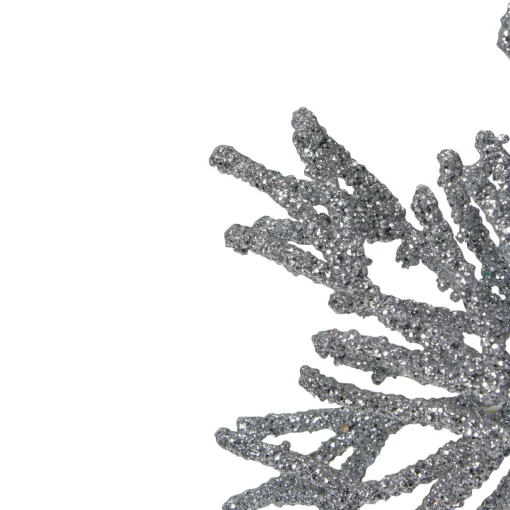 Discount 7.5" Silver Glitter Snowflake Christmas Ornament Icicles|Snowflakes