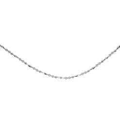 New 9' Silver Shiny and Matte Beaded Christmas Garland Beaded