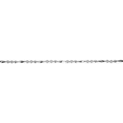 New 9' Silver Shiny and Matte Beaded Christmas Garland Beaded