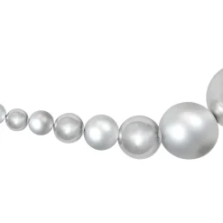 Sale 6' Silver Shiny and Matte Shatterproof Ball Christmas Swag Unlit Swags