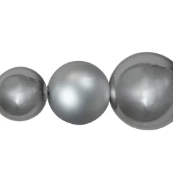 Sale 6' Silver Shiny and Matte Shatterproof Ball Christmas Swag Unlit Swags