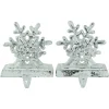 12.5" Silver Snowflake Christmas Stocking Holder Stocking Holders