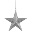 Clearance 5.5" Silver Speckled Glass Style Star Christmas Ornament Symbols