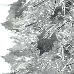 Discount 4' Silver Tinsel Pop-Up Artificial Christmas Tree, Unlit Pop Up