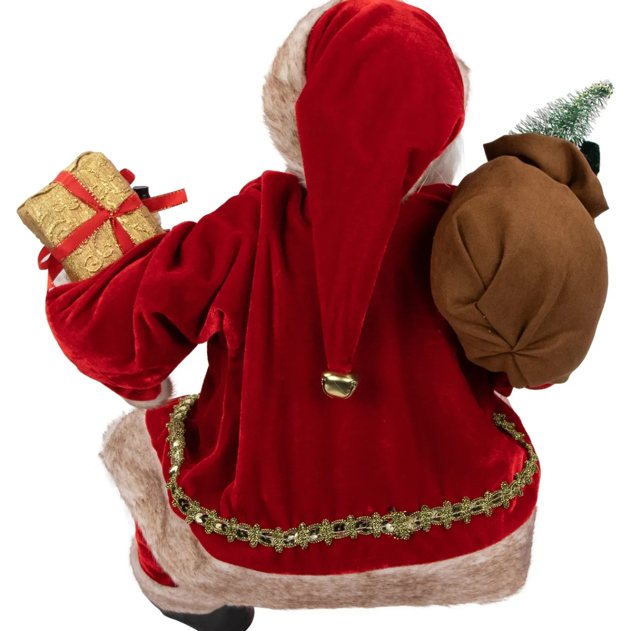 Hot 24" Sitting Santa Claus with Gift Bag and Presents Christmas Figure Santa Claus