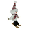 Sale 12" Skiing Snowman with Plaid Santa Hat Christmas Ornament Snowmen