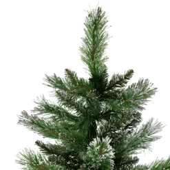 Hot 6' Snowy Mixed Montana Pine Artificial Christmas Tree - Unlit Flocked