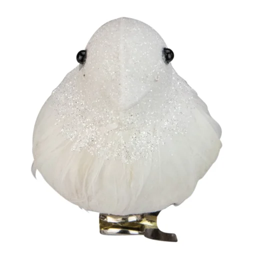 Discount 5" Sparkly White Bird Clip-On Christmas Ornament Animals