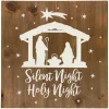 Sale 16" Square Nativity Scene Wooden Christmas Plaque Wall