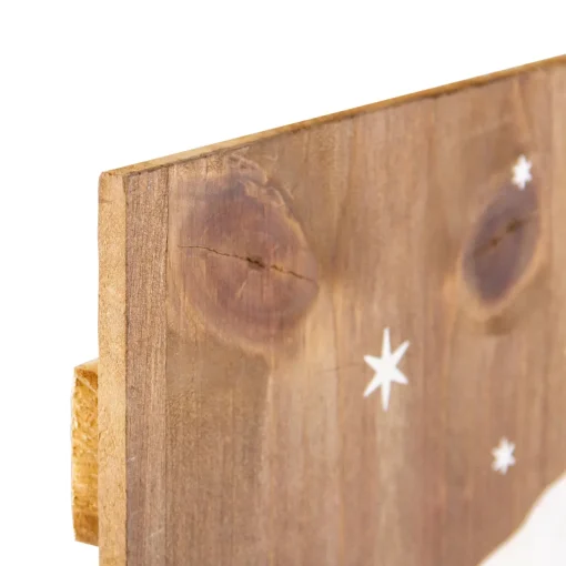 Sale 16" Square Nativity Scene Wooden Christmas Plaque Wall
