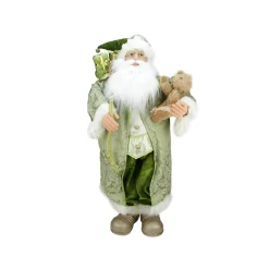 32" St Patrick's Irish Santa Claus with Teddy Bear Christmas Figure Santa Claus