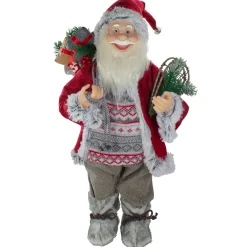 Sale 2' Standing Santa Christmas Figure Carrying Snow Shoes and Presents Santa Claus