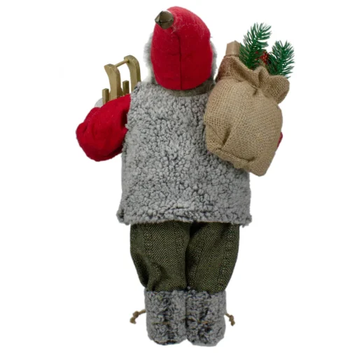 Sale 18" Standing Santa Christmas Figure Carrying Presents and a Sled Santa Claus