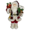 Best 18" Standing Santa Christmas Figure with Snow Shoes and Fur Boots Santa Claus