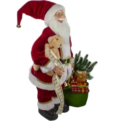Online 2' Standing Santa Christmas Figure with Presents and a Naughty or Nice List Santa Claus