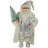 Best 2' Standing Santa Christmas Figure Carrying a Green Pine Tree Santa Claus