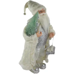 Best 2' Standing Santa Christmas Figure Carrying a Green Pine Tree Santa Claus