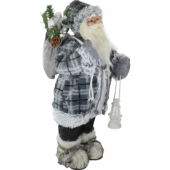 2' Standing Santa Christmas Figure Carrying a Lantern Santa Claus