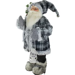 2' Standing Santa Christmas Figure Carrying a Lantern Santa Claus