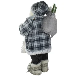 2' Standing Santa Christmas Figure Carrying a Lantern Santa Claus