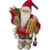 New 12" Standing Santa With a Sled and Lantern Christmas Figure Santa Claus