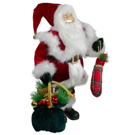 Best 18" Standing Santa with Presents Christmas Figure Santa Claus
