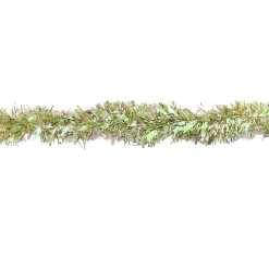 Clearance 12' Starburst Iridescent and Gold Artificial Christmas Tinsel Garland - Unlit Colorful