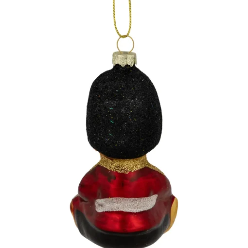 New 4" Teddy Bear Soldier Glass Christmas Hanging Ornament Animals