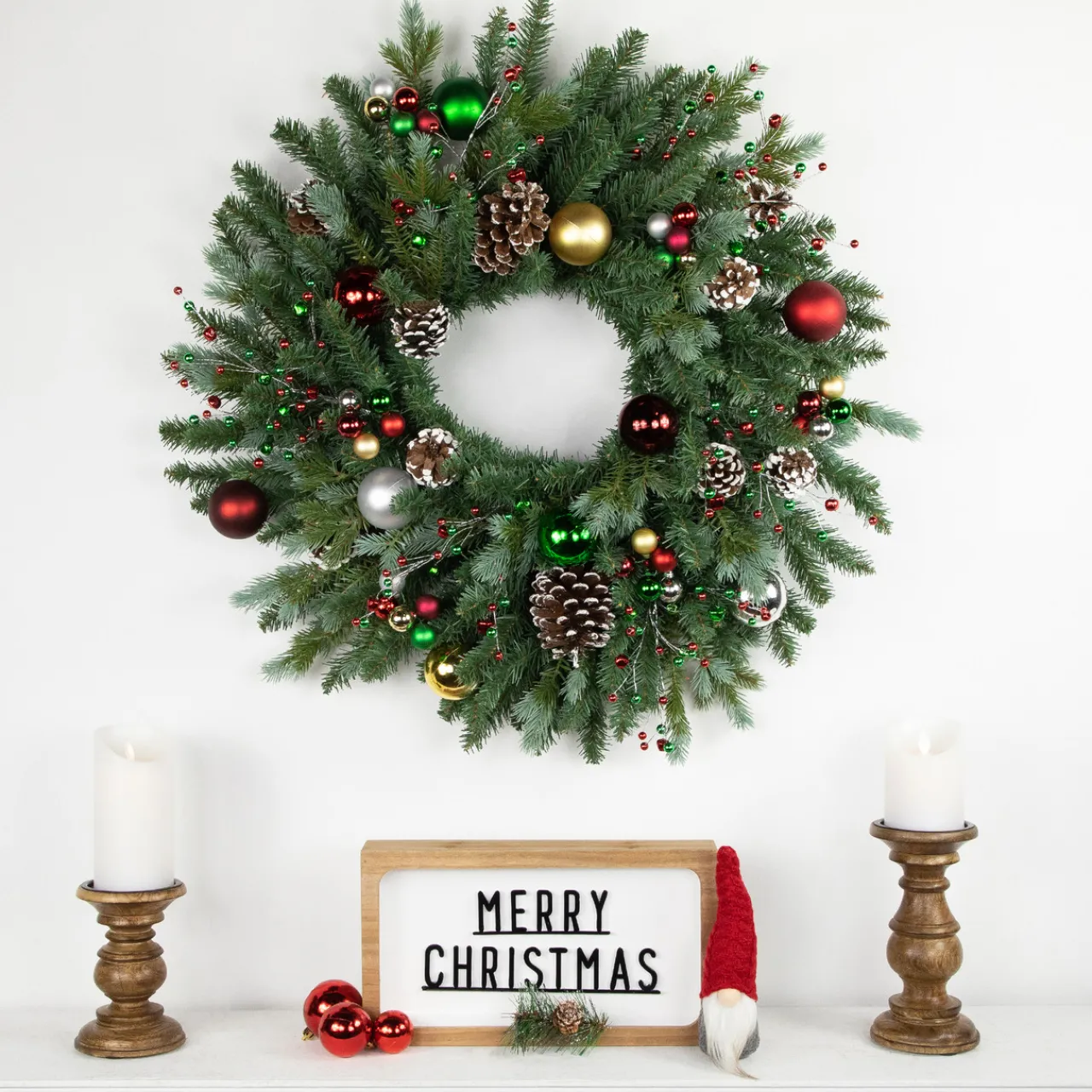 Best 6.75" Traditional Colors Shatterproof Ball Ornament Christmas Pick Sprays, Picks & Branches