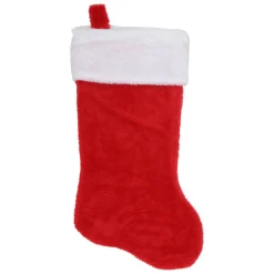 Best 17.5" Traditional Red with White Trim Hanging Christmas Stocking Stockings