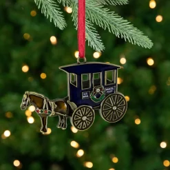 Discount 3.25" U.S. Mail Parcel Horse and Buggy Christmas Ornament with European Crystals Occupations
