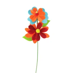 Discount 21.75" Vibrantly Colored Double Flower Christmas Spray Sprays, Picks & Branches